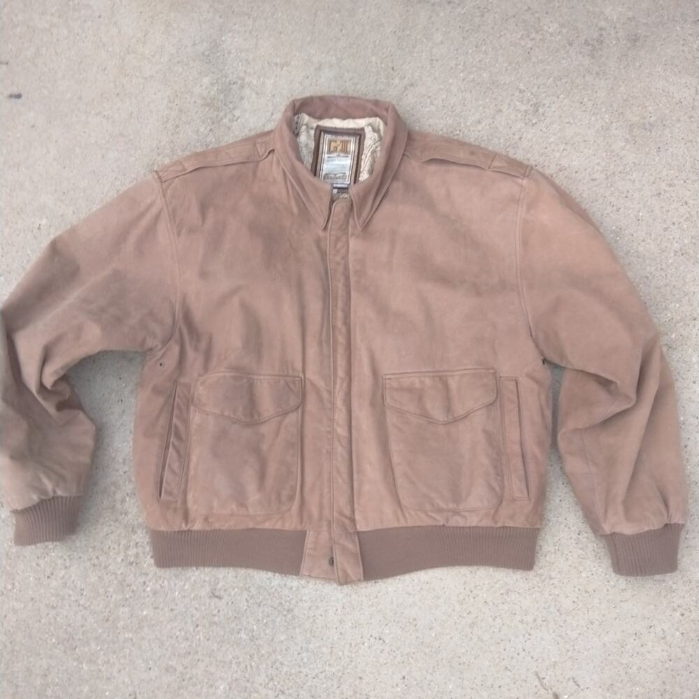VTG G-III Leather A2 Bomber Jacket Mens Large Brown Pilot Global Identity